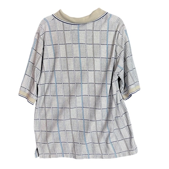 Grand Slam Vintage Polo Shirt Mens XL Plaid Golf Casual Short Sleeve Breathable - Picture 3 of 12